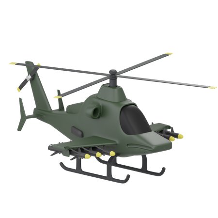 Army Chopper  3D Icon