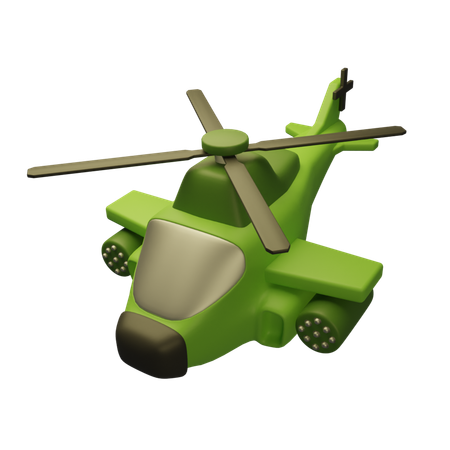 Army Helicopter  3D Icon