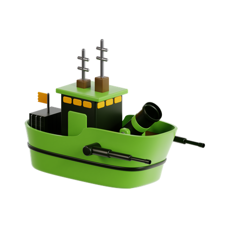 Army Ship  3D Icon