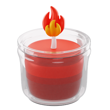 Aromatherapy Candle  3D Icon