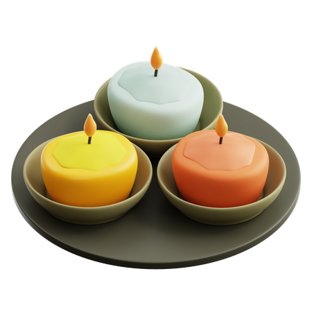 Aromatherapy Candle  3D Icon