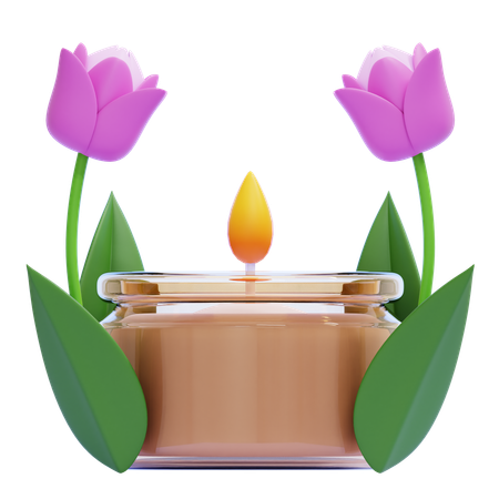 향기로운 양초  3D Icon