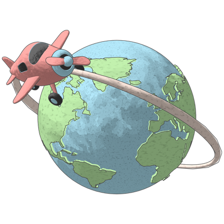 Around The World  3D Icon
