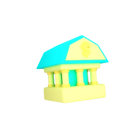 Arquitectura bancaria  3D Icon
