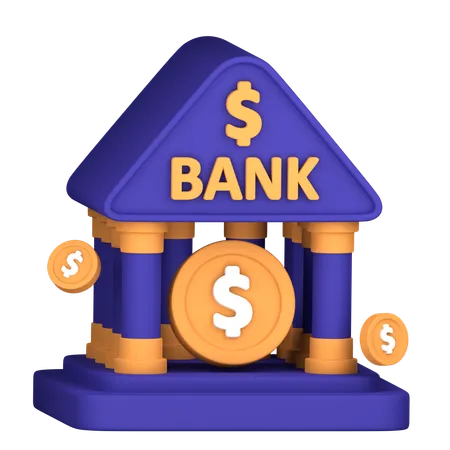 Arquitetura bancária  3D Icon