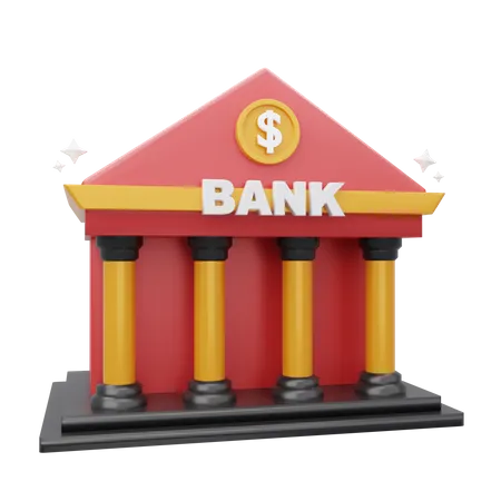 Arquitetura bancária  3D Icon