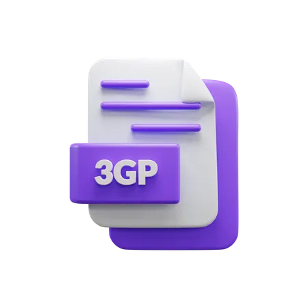 Arquivo 3gp  3D Icon