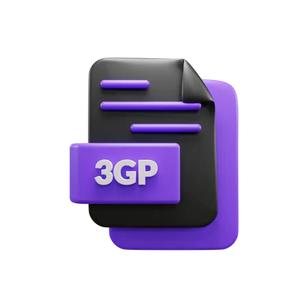 Arquivo 3gp  3D Icon