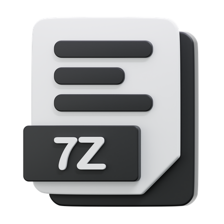 Arquivo 7z  3D Icon