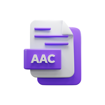 Arquivo aac  3D Icon