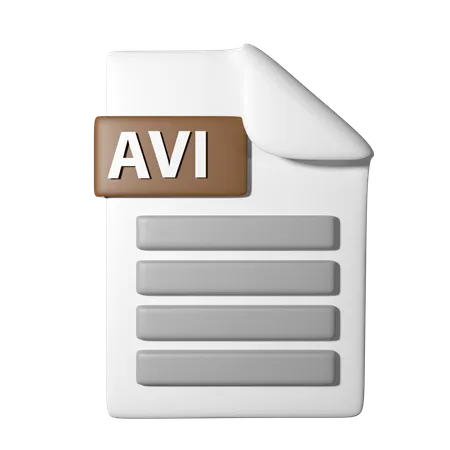 Arquivo avi  3D Icon