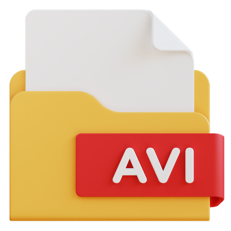 Arquivo avi  3D Icon