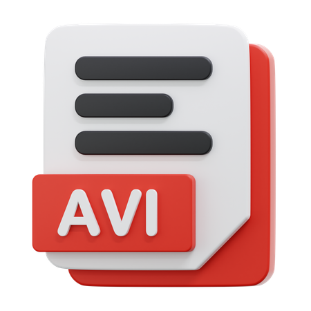 Arquivo avi  3D Icon