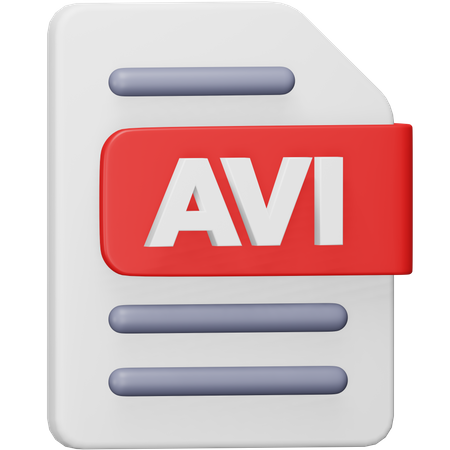 Arquivo avi  3D Icon