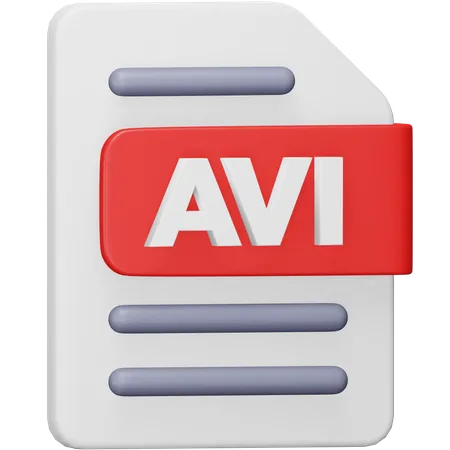 Arquivo avi  3D Icon