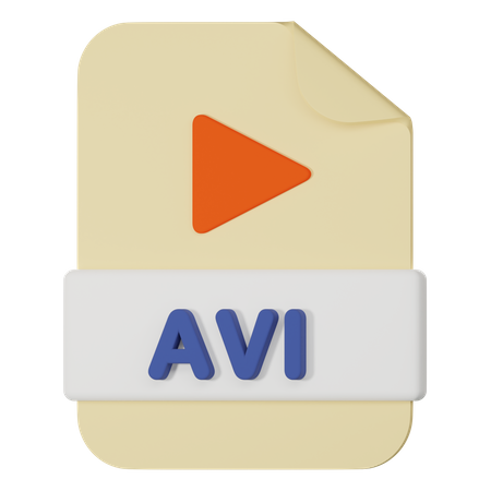 Arquivo avi  3D Icon