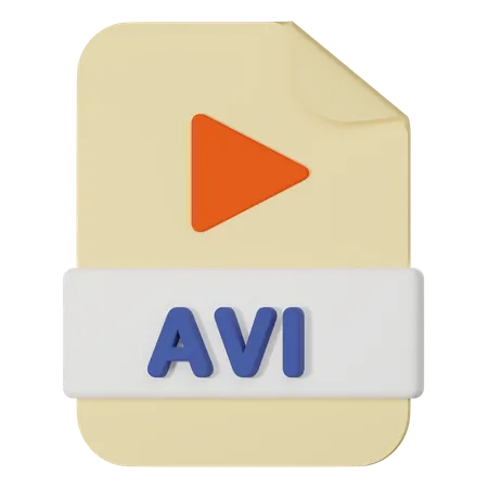 Arquivo avi  3D Icon