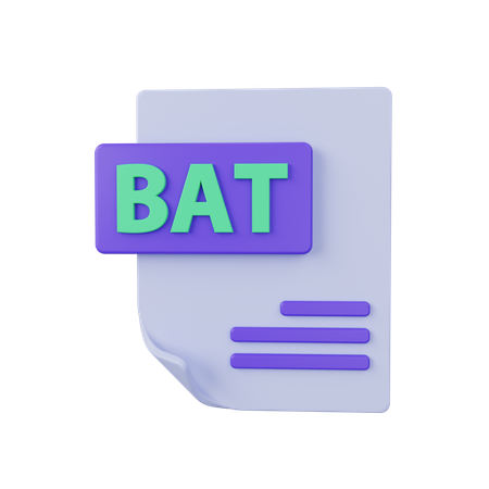 Arquivo bat  3D Icon