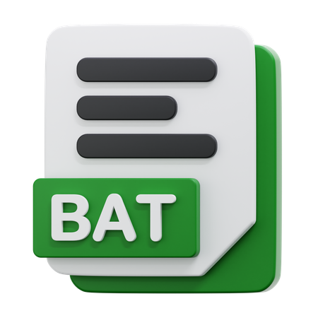 Arquivo bat  3D Icon