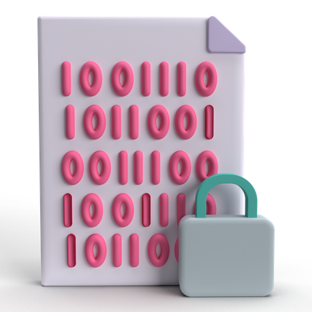 Arquivo criptografado  3D Icon