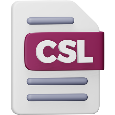 Arquivo csl  3D Icon