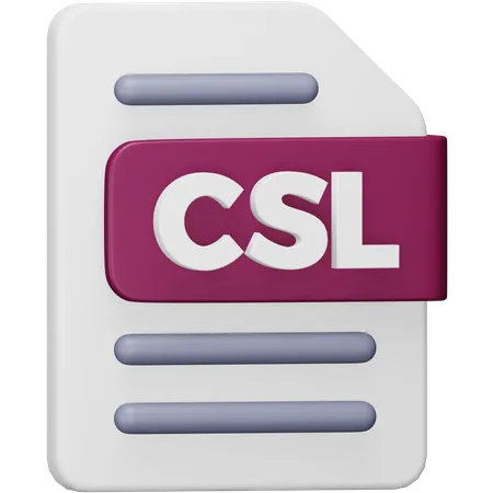 Arquivo csl  3D Icon