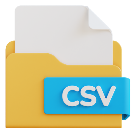 Arquivo CSV  3D Icon