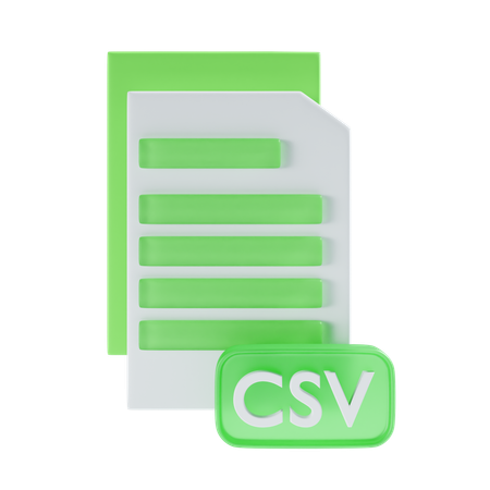 Arquivo CSV  3D Icon