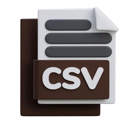 Arquivo CSV  3D Icon