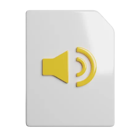 Arquivo de áudio  3D Icon