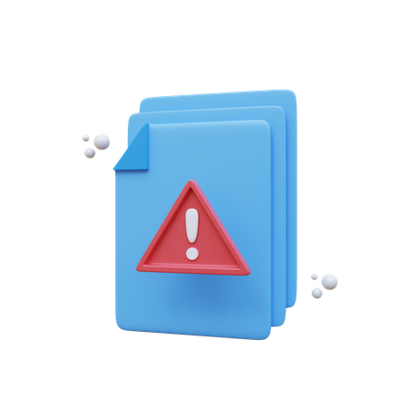 Arquivo de aviso  3D Icon