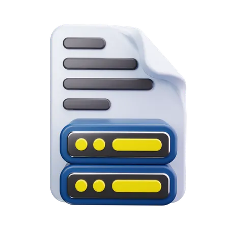 Arquivo de banco de dados  3D Icon