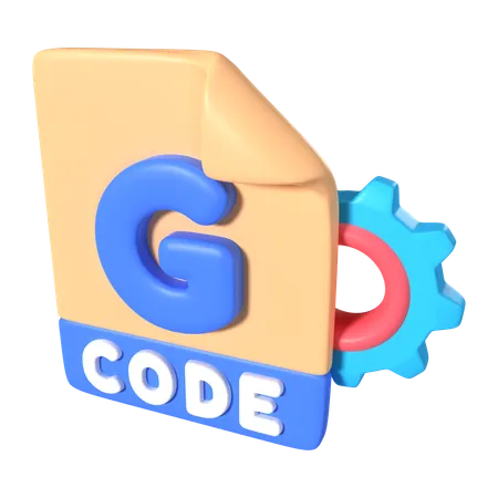 Arquivo de código g  3D Icon