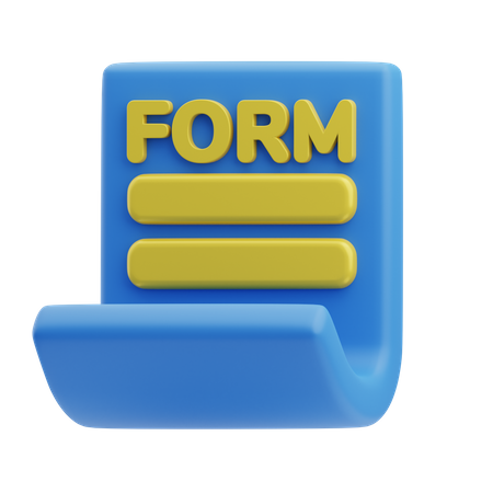 Arquivo de formulário  3D Icon