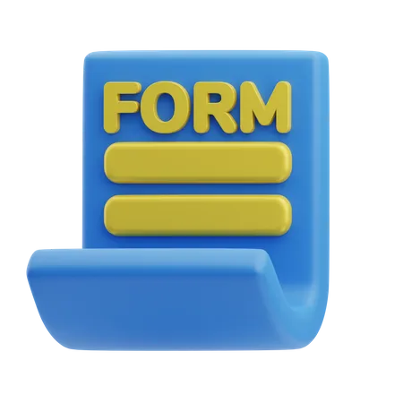 Arquivo de formulário  3D Icon