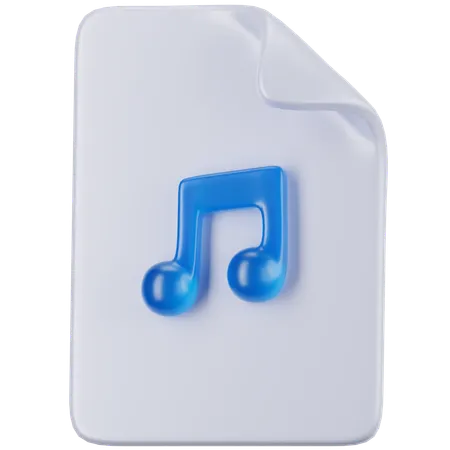 Arquivo de música  3D Icon