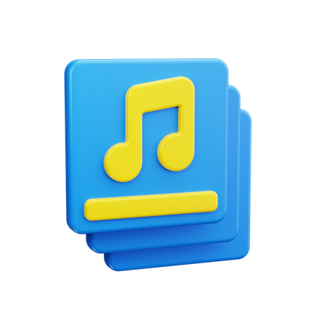 Arquivo de música  3D Icon