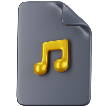 Arquivo de música  3D Icon