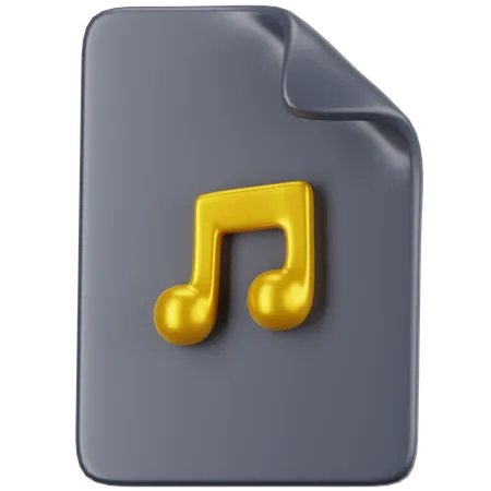 Arquivo de música  3D Icon