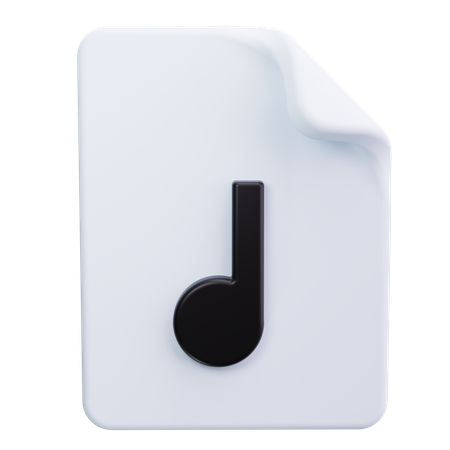 Arquivo de música  3D Icon