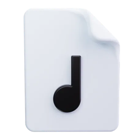 Arquivo de música  3D Icon