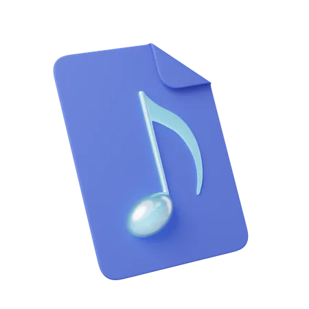Arquivo de música  3D Icon