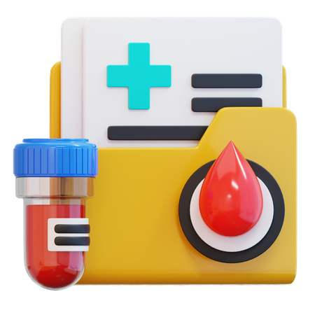 Arquivo de sangue  3D Icon