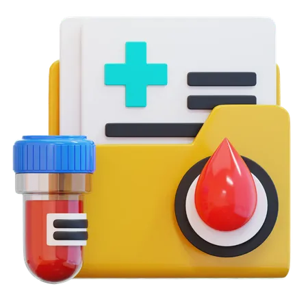 Arquivo de sangue  3D Icon