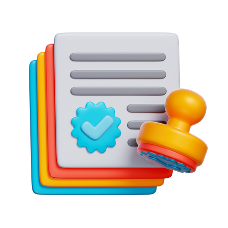 Arquivo de tarefa aprovado  3D Icon