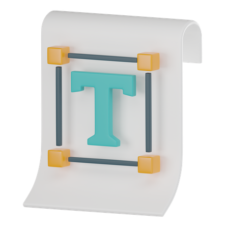 Arquivo de texto  3D Icon