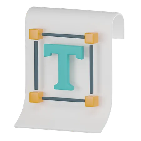 Arquivo de texto  3D Icon