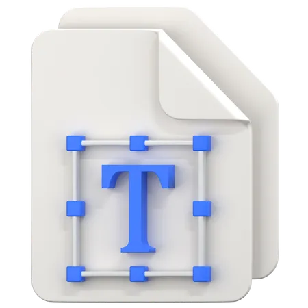 Arquivo de texto  3D Icon