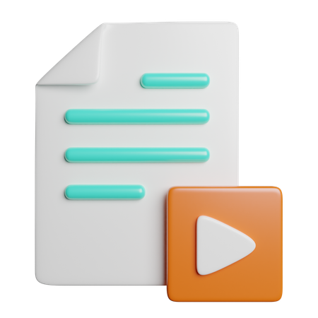 Arquivo de vídeo  3D Icon