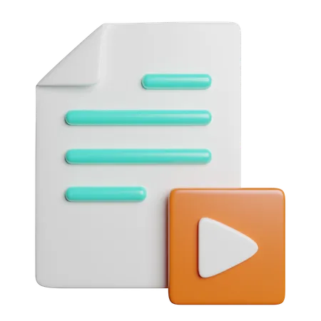 Arquivo de vídeo  3D Icon